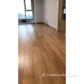 piso de parquete de madeira maciça de carvalho cinza